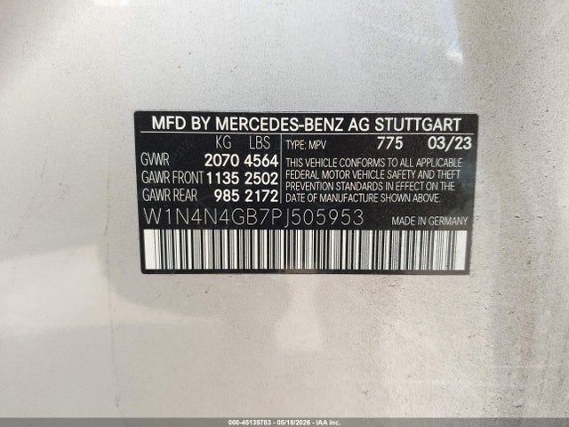 Продаж на аукціоні авто 2023 Mercedes-benz Gla 250, vin: W1N4N4GB7PJ505953, номер лоту: 45139783