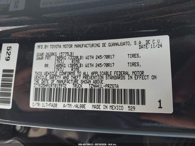 Toyota Tacoma Sr 2024 3TYKD5HN1RT015972 Image 9