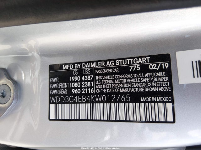 Mercedes-Benz A 220 2019 WDD3G4EB4KW012765 Image 9