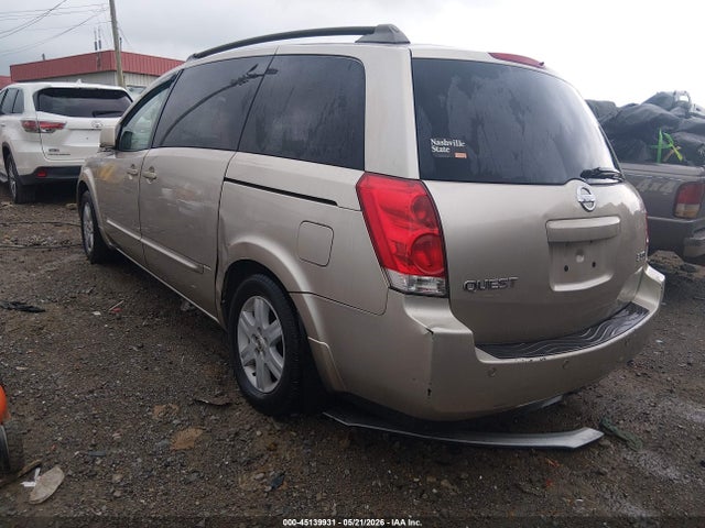 45139931 :رقم المزاد ، 5N1BV28U14N327136 vin ، 2004 Nissan Quest 3.5 S مزاد بيع