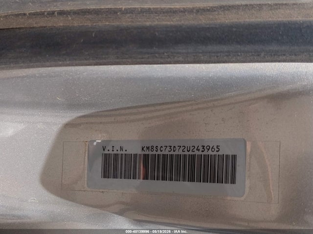 2002 Hyundai Santa Fe Gls/lx მანქანა იყიდება აუქციონზე, vin: KM8SC73D72U243965, აუქციონის ნომერი: 45139996