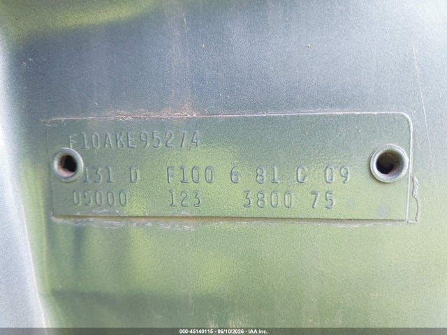 Продажа на аукционе авто 1969 Ford F100, vin: F10AKE95274, номер лота: 45140115