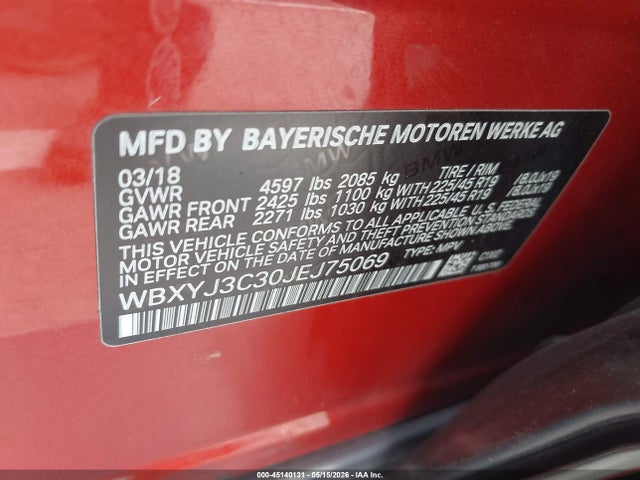 WBXYJ3C30JEJ75069 BMW X2 Sdrive28i