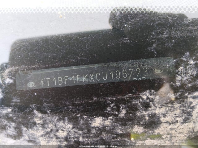 Aukcja sprzedaży 2012 Toyota Camry Se, vin: 4T1BF1FKXCU196723, numer aukcji: 45140396