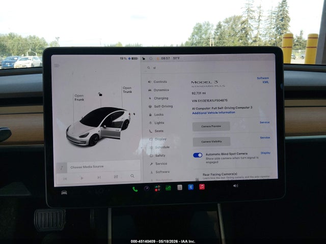 5YJ3E1EA1LF504875 Tesla Model 3 Standard Range Plus Rear-wheel Drive/standard Range Rear-wheel Drive
