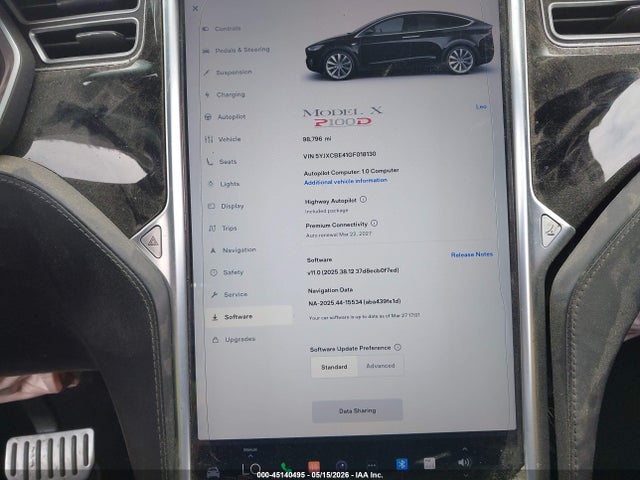 Tesla Model X 75d/p100d/p90d 2016 5YJXCBE41GF018130 Image 17