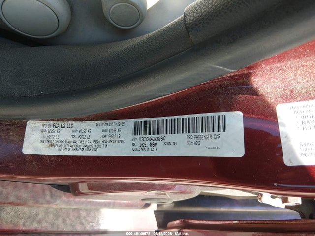 45140572 :رقم المزاد ، 1C3CCCAB4GN160907 vin ، 2016 Chrysler 200 Limited مزاد بيع