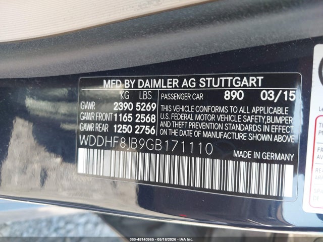 Продажа на аукционе авто 2016 Mercedes-benz E 350 4matic, vin: WDDHF8JB9GB171110, номер лота: 45140965