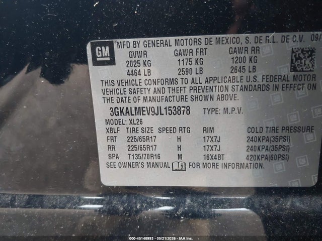 GMC Terrain Sle 2018 3GKALMEV9JL153878 Image 9