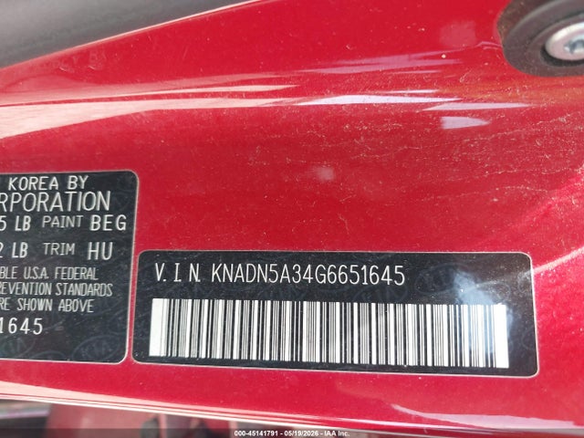 KIA Rio Sx 2016 KNADN5A34G6651645 Image 9