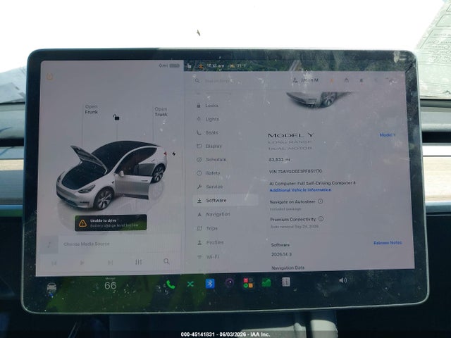Продажа на аукционе авто 2023 Tesla Model Y Awd/long Range Dual Motor All-wheel Drive, vin: 7SAYGDEE3PF851170, номер лота: 45141831