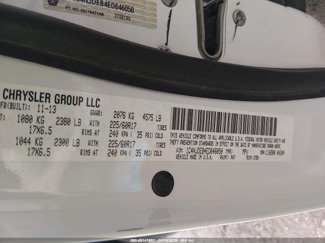 Jeep Compass Latitude 2014 1C4NJDEB4ED646050 Image 9