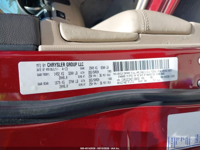 Продажа на аукционе авто 2014 Jeep Grand Cherokee Overland, vin: 1C4RJECGXEC138032, номер лота: 45142038