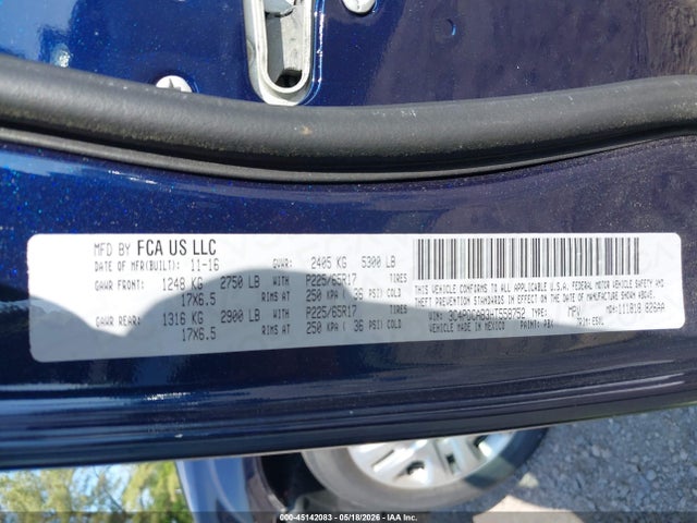 45142083 :رقم المزاد ، 3C4PDCAB3HT558752 vin ، 2017 Dodge Journey Se مزاد بيع