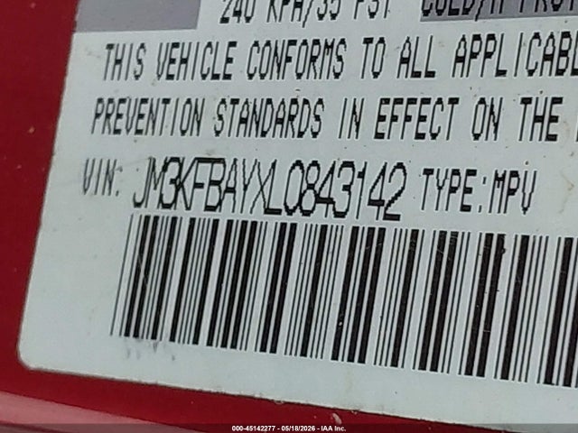 45142277 :رقم المزاد ، JM3KFBAYXL0843142 vin ، 2020 Mazda Cx-5 Grand Touring Reserve مزاد بيع