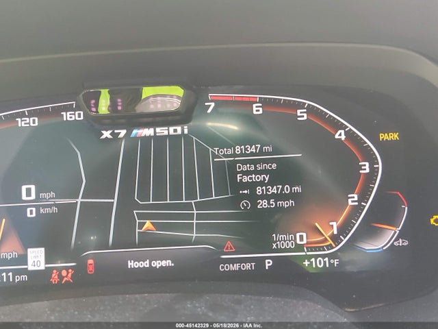 45142329 :رقم المزاد ، 5UXCX6C04N9M68905 vin ، 2022 Bmw X7 M50i مزاد بيع