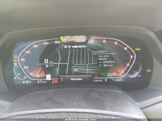 45142329 :رقم المزاد ، 5UXCX6C04N9M68905 vin ، 2022 Bmw X7 M50i مزاد بيع