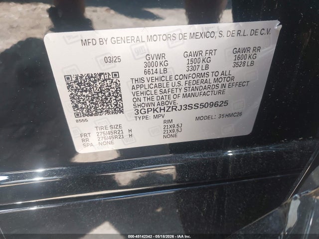 3GPKHZRJ3SS509625 Honda Prologue Elite