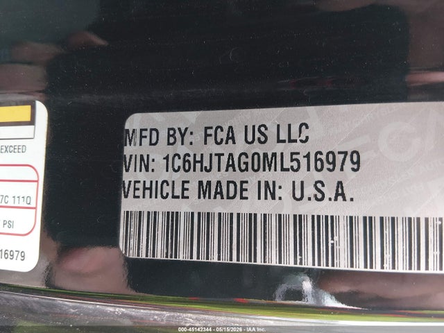 Продажа на аукционе авто 2021 Jeep Gladiator Willys 4x4, vin: 1C6HJTAG0ML516979, номер лота: 45142344
