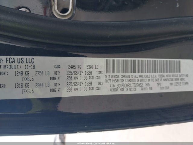 Dodge JOURNEY SE 2018 3C4PDCABXJT527052 Image 9