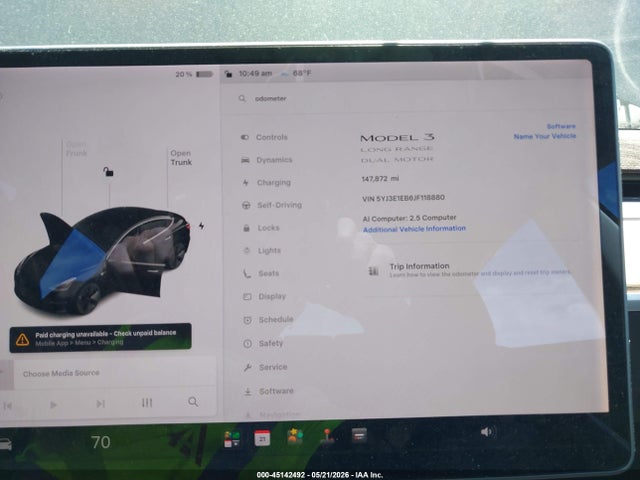 Продажа на аукционе авто 2018 Tesla Model 3 Long Range/performance, vin: 5YJ3E1EB6JF118880, номер лота: 45142492