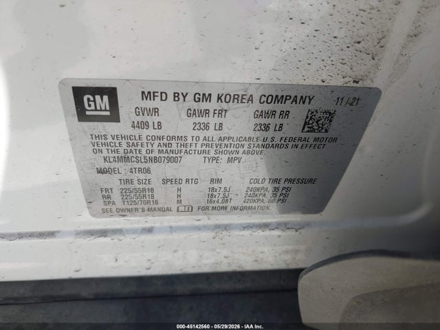 Aukcja sprzedaży 2022 Buick Encore Gx Awd Preferred, vin: KL4MMCSL5NB079007, numer aukcji: 45142560