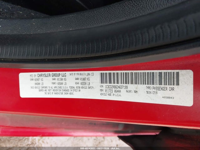Продаж на аукціоні авто 2013 Dodge Avenger Se, vin: 1C3CDZAB6DN637199, номер лоту: 45142821