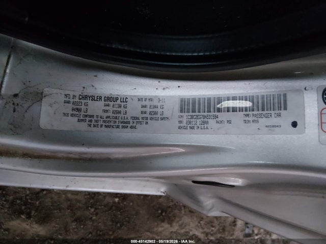 Продаж на аукціоні авто 2011 Chrysler 200 Touring, vin: 1C3BC2EG7BN531594, номер лоту: 45142902