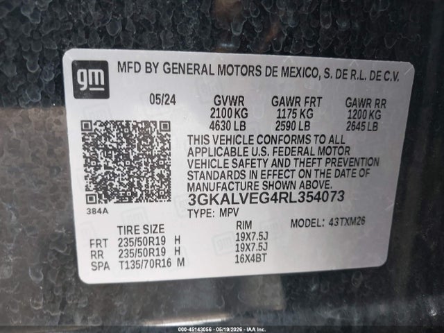 Продаж на аукціоні авто 2024 Gmc Terrain Awd Slt, vin: 3GKALVEG4RL354073, номер лоту: 45143056