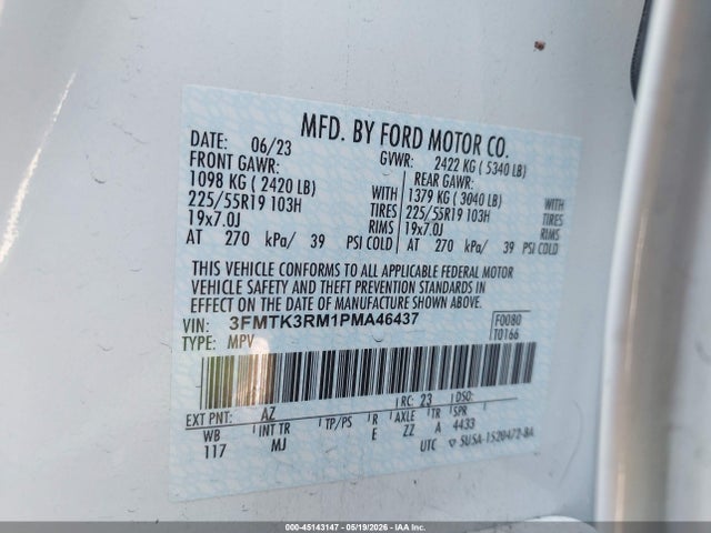Ford Mustang Mach-e Premium 2023 3FMTK3RM1PMA46437 Image 9