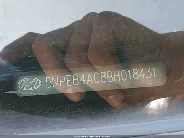 45143162 :رقم المزاد ، 5NPEB4AC8BH018431 vin ، 2011 Hyundai Sonata Gls مزاد بيع