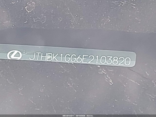 Aukcja sprzedaży 2014 Lexus Es 350, vin: JTHBK1GG6E2103820, numer aukcji: 45143211