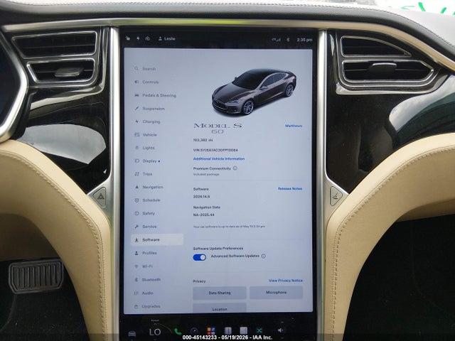 Aukcja sprzedaży 2013 Tesla Model S, vin: 5YJSA1AC3DFP10084, numer aukcji: 45143233