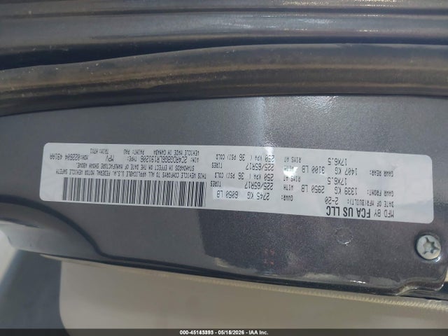 45143393 :رقم المزاد ، 2C4RDGBG6LR191206 vin ، 2020 Dodge Grand Caravan Se مزاد بيع