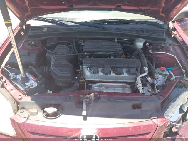45143431 :رقم المزاد ، 2HGES16503H553077 vin ، 2003 Honda Civic Lx مزاد بيع