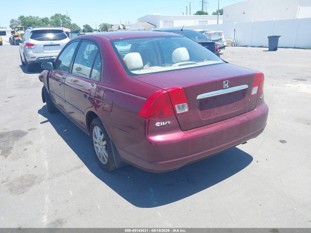 45143431 :رقم المزاد ، 2HGES16503H553077 vin ، 2003 Honda Civic Lx مزاد بيع