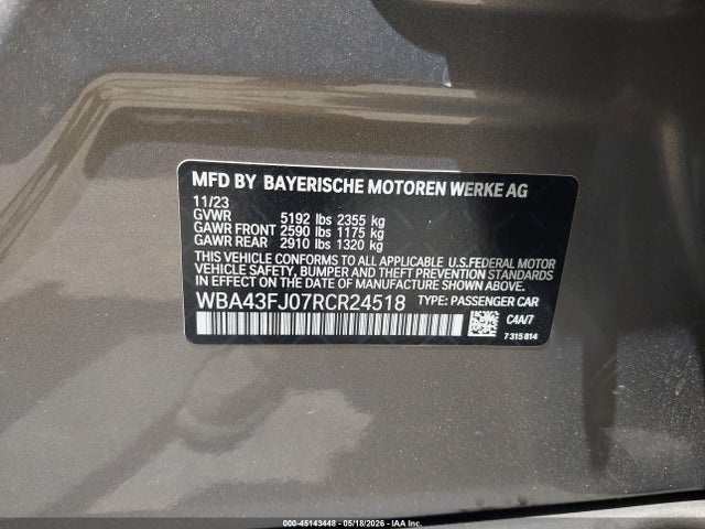 BMW 530I 2024 WBA43FJ07RCR24518 Image 9
