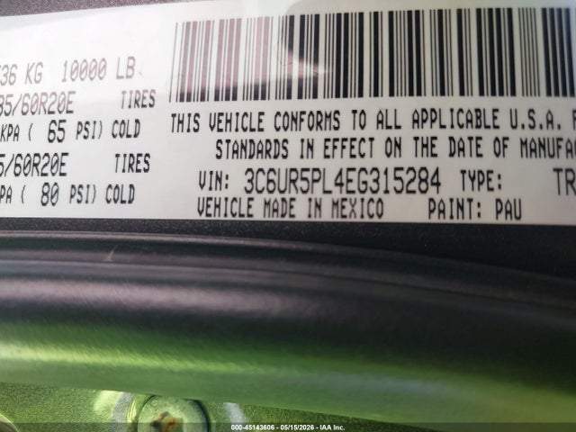 Aukcja sprzedaży 2014 Ram 2500 Longhorn Limited, vin: 3C6UR5PL4EG315284, numer aukcji: 45143606