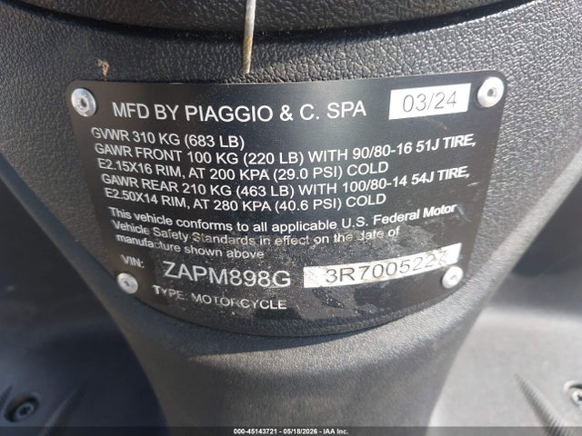 ZAPM898G3R7005227 Piaggio Liberty 150/150 S