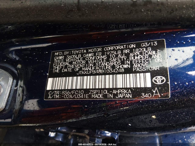 Aukcja sprzedaży 2013 Scion Xd, vin: JTKKUPB48D1034248, numer aukcji: 45143773