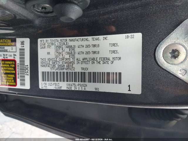 5TFLA5DB0PX059232 Toyota Tundra Sr5