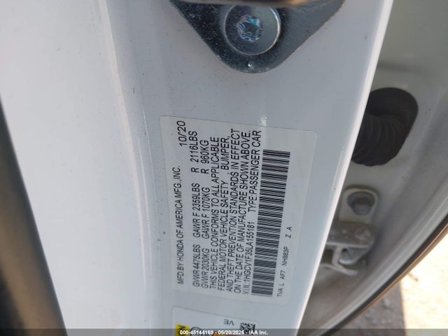 Aukcja sprzedaży 2020 Honda Accord Sport, vin: 1HGCV1F35LA155181, numer aukcji: 45144169