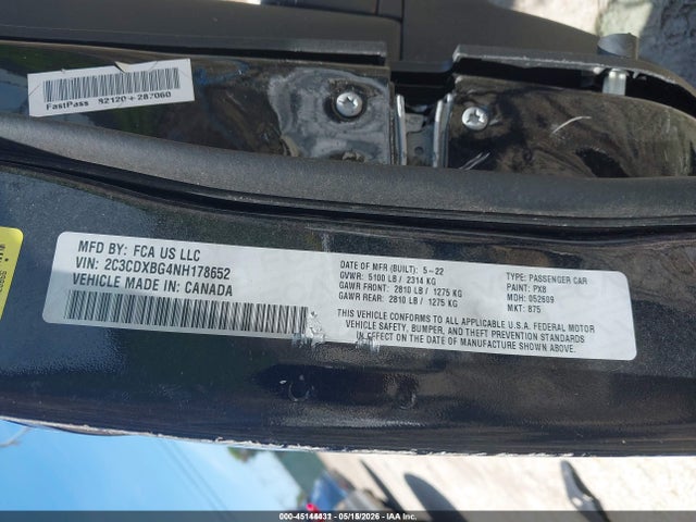 Dodge Charger Sxt Rwd 2022 2C3CDXBG4NH178652 Image 9