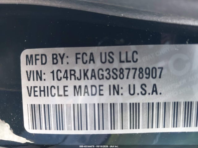 Продаж на аукціоні авто 2025 Jeep Grand Cherokee L Altitude X 4x4, vin: 1C4RJKAG3S8778907, номер лоту: 45144478
