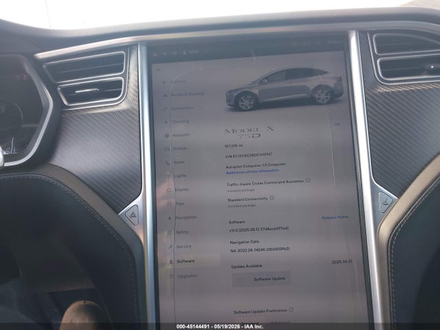 45144491 :رقم المزاد ، 5YJXCBE28GF009147 vin ، 2016 Tesla Model X 60d/70d/75d/90d/p100d مزاد بيع