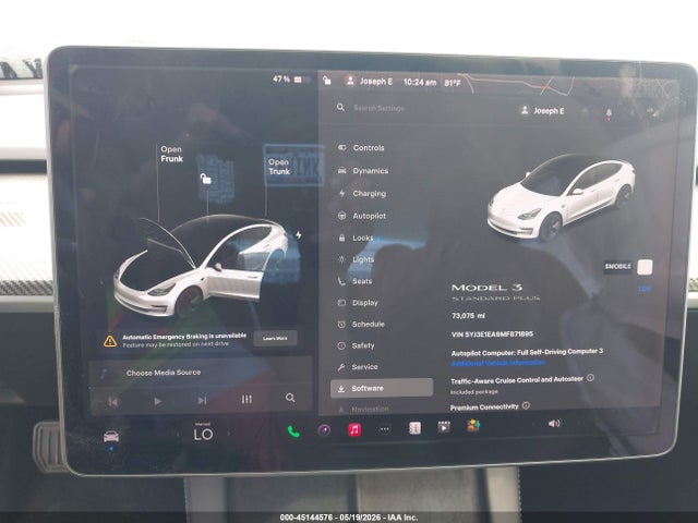 2021 Tesla Model 3 Standard Range Plus Rear-wheel Drive მანქანა იყიდება აუქციონზე, vin: 5YJ3E1EA9MF871895, აუქციონის ნომერი: 45144576
