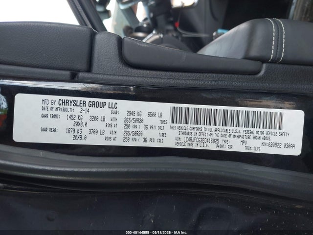 Jeep Grand Cherokee Overland 2014 1C4RJFCG3EC416825 Image 9