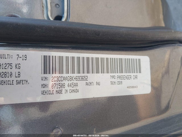 Aukcja sprzedaży 2019 Chrysler 300 Touring, vin: 2C3CCAAG8KH693652, numer aukcji: 45144751
