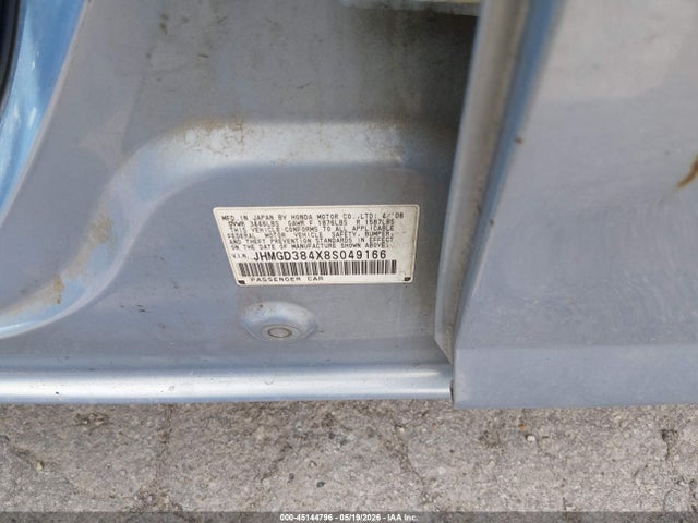 Aukcja sprzedaży 2008 Honda Fit, vin: JHMGD384X8S049166, numer aukcji: 45144796
