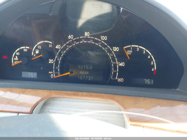 Aukcja sprzedaży 2001 Mercedes-benz S 430, vin: WDBNG70J61A139756, numer aukcji: 45144849